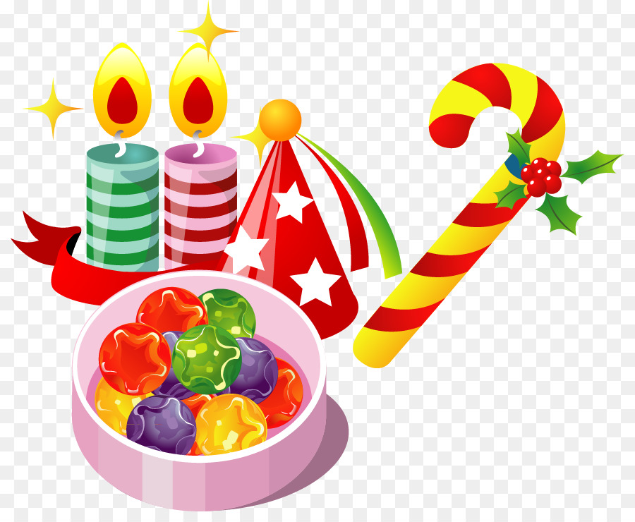 Weihnachten ICO-Party-Symbol - Weihnachten-Süßigkeiten-Kerze-Anhänger