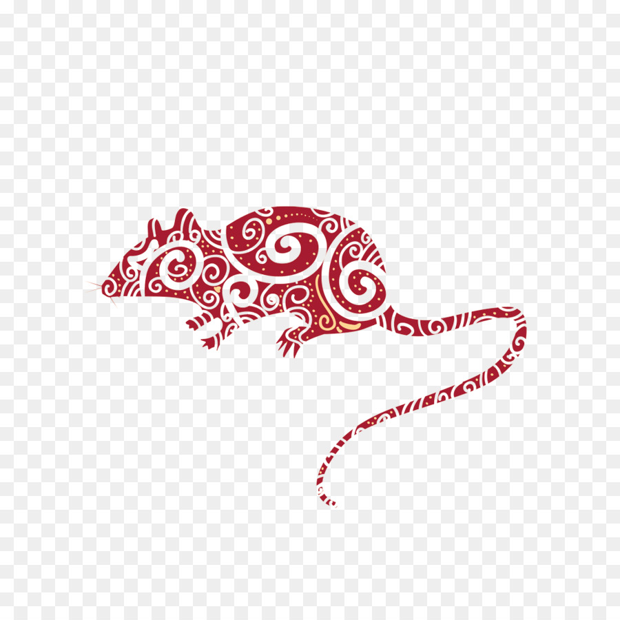 Zodiaco cinese Ratto del capodanno Cinese, Illustrazione - zodiac ratto