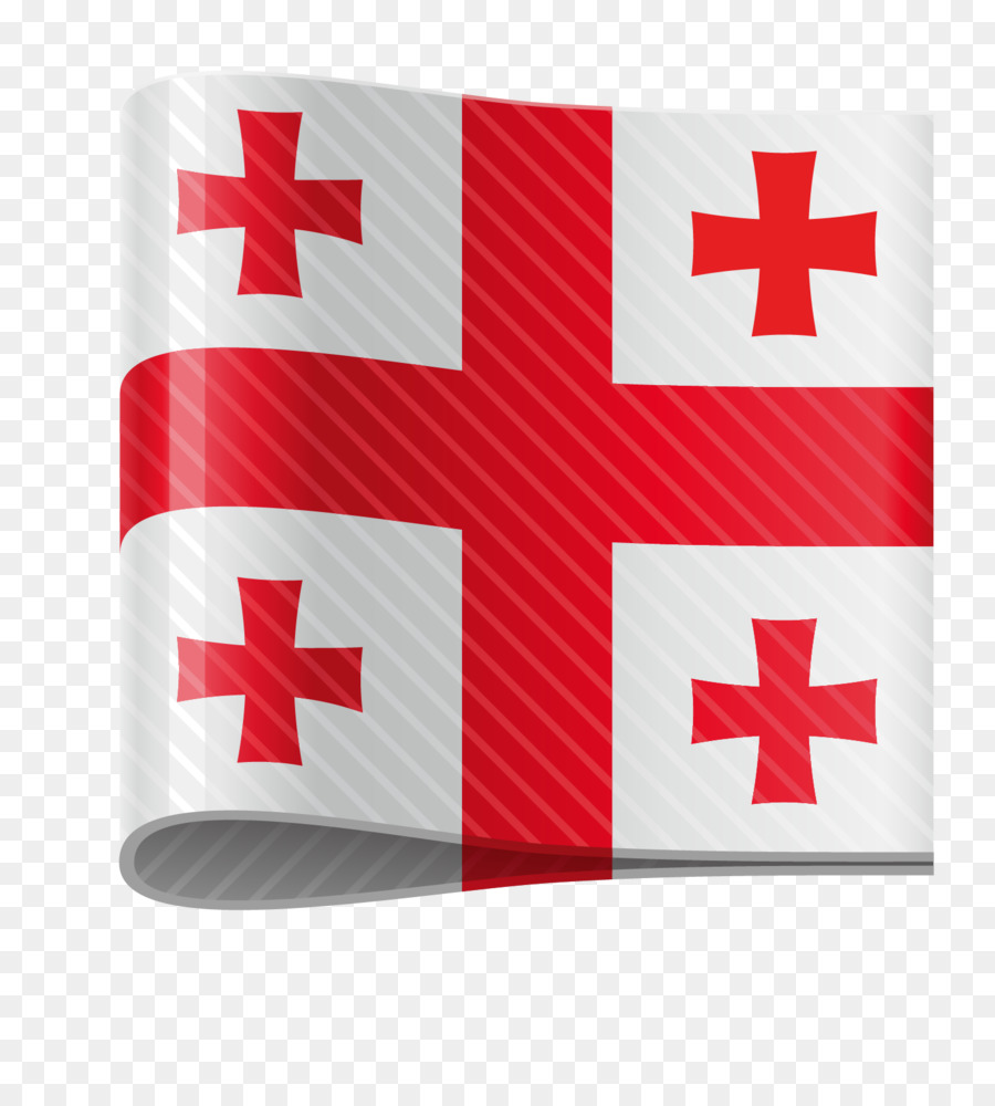 Bandiera della Georgia bandiera Nazionale - Vettore di bandiera Svizzera