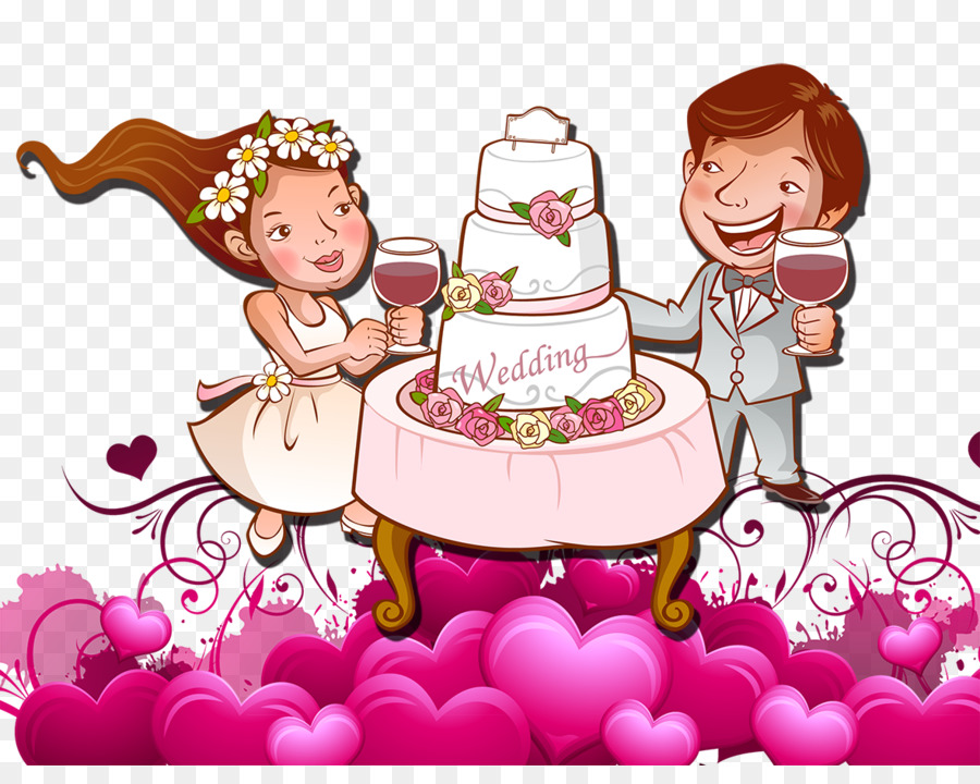 Ehe-Symbol - Pink wedding
