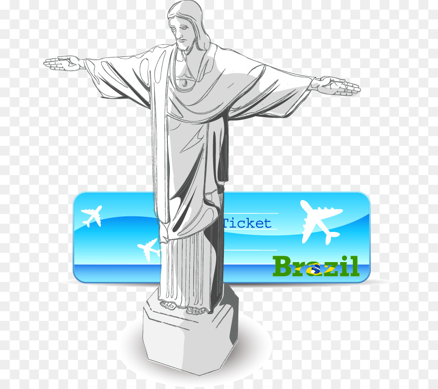 Berlin Cartoon Touristenattraktion - Brasilien Jesus-statue Titelleiste