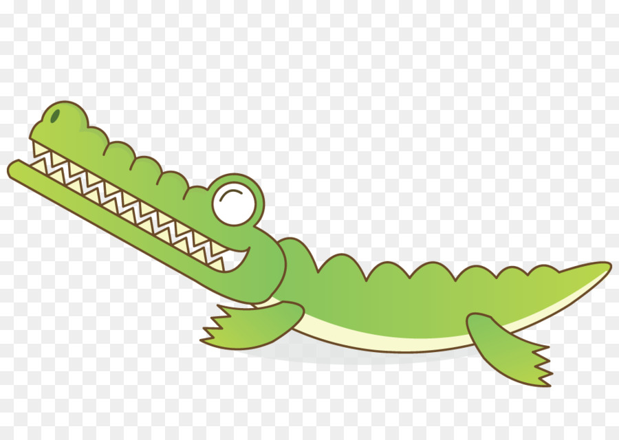 Krokodil Alligator Cartoon - Ein Krokodil