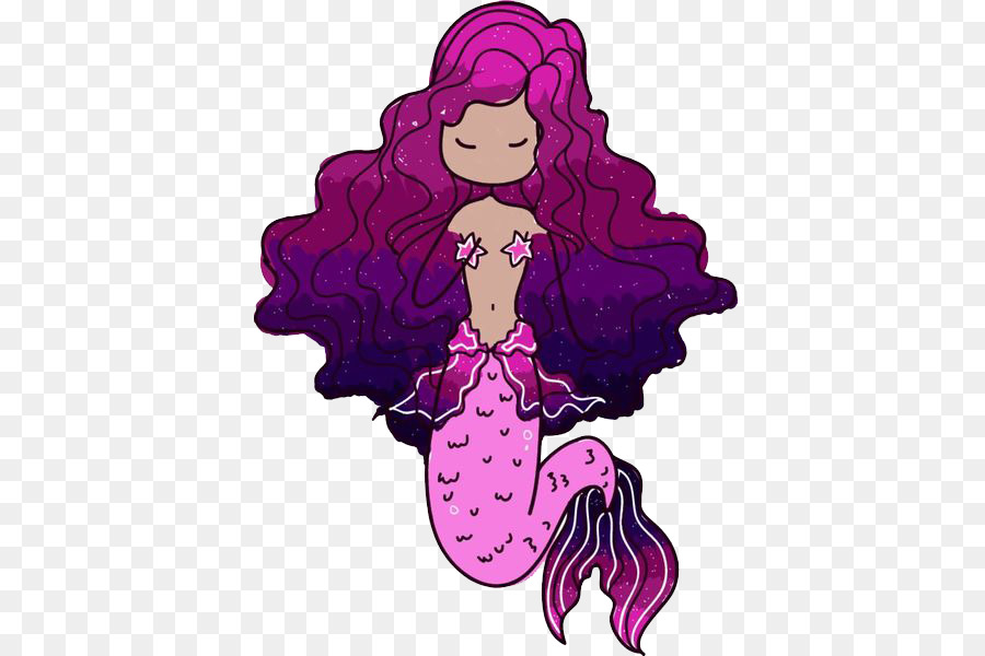 Sirena Stock illustrazione di arte di Clip - Viola Mermaid