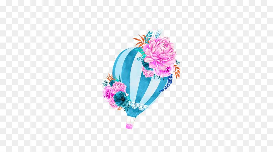 Hochzeit Einladung Heißluftballon Papier-Baby-Dusche - Blau Frisch Heißluftballon Dekorativen Mustern