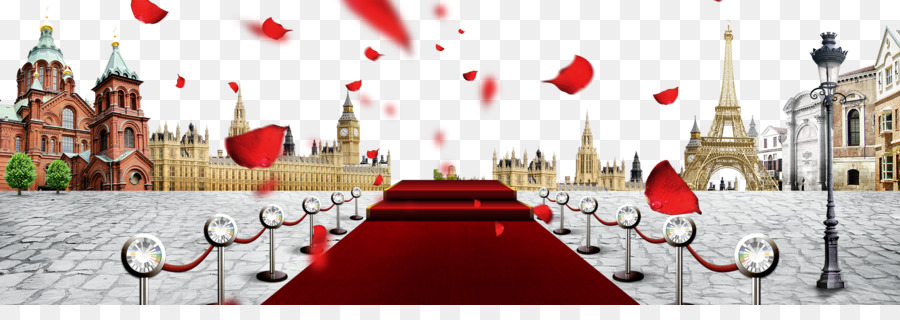 Modello YouTube Download Wallpaper - Stile italiano petalo tappeto rosso di sfondo