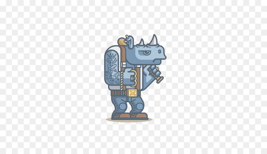 Rhinoceros 3D di Illustrator Illustrazione - Tv a cartoni animati di rhino