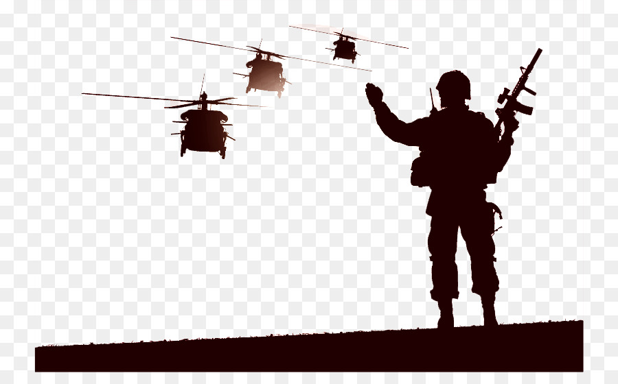 Hubschrauber Soldat Militär - Soldaten und Kämpfer silhouette Vektor