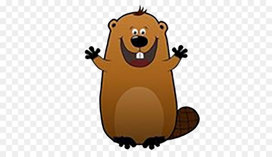 Beaver Cartoon Illustrazione - Felice beaver