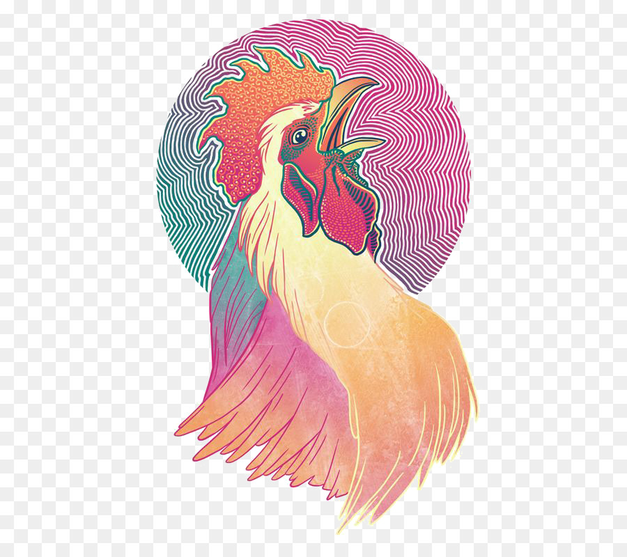Chicken Rooster Chinese zodiac Illustration - Schwanz