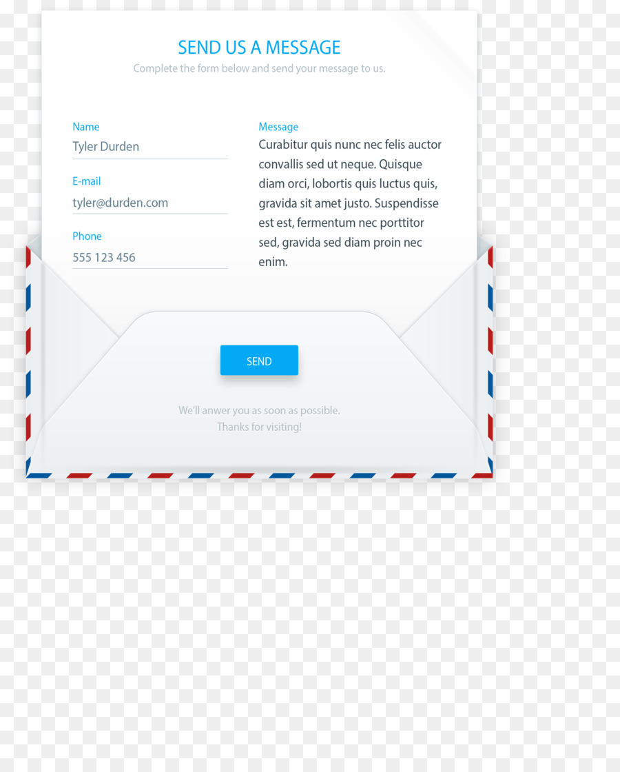 Schermata Blu Modello - Inviare una mail a