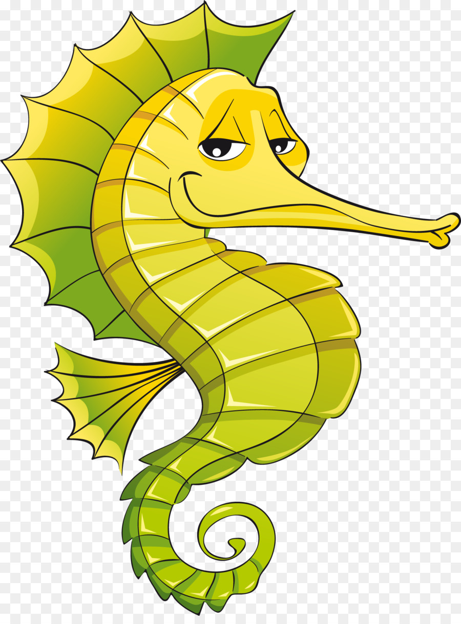 Seahorse Adobe Illustrator Clip-art - Gelb lackiert Seahorse
