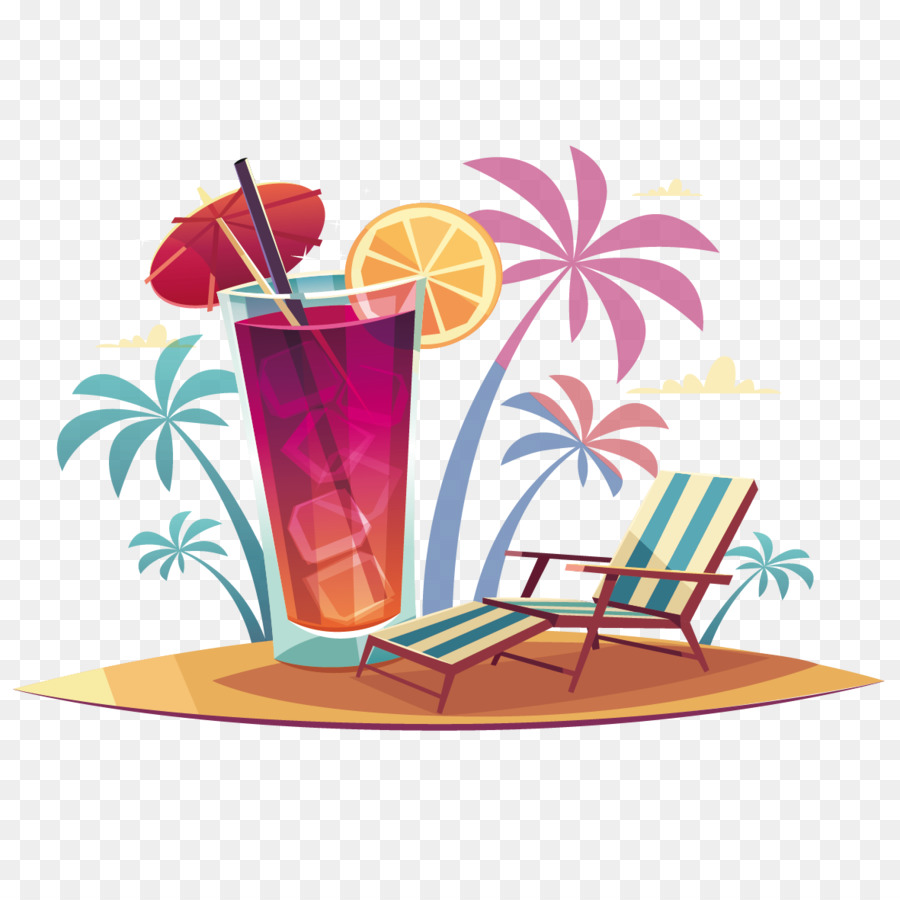 Bar-Illustration - Kreative Sommer Urlaub