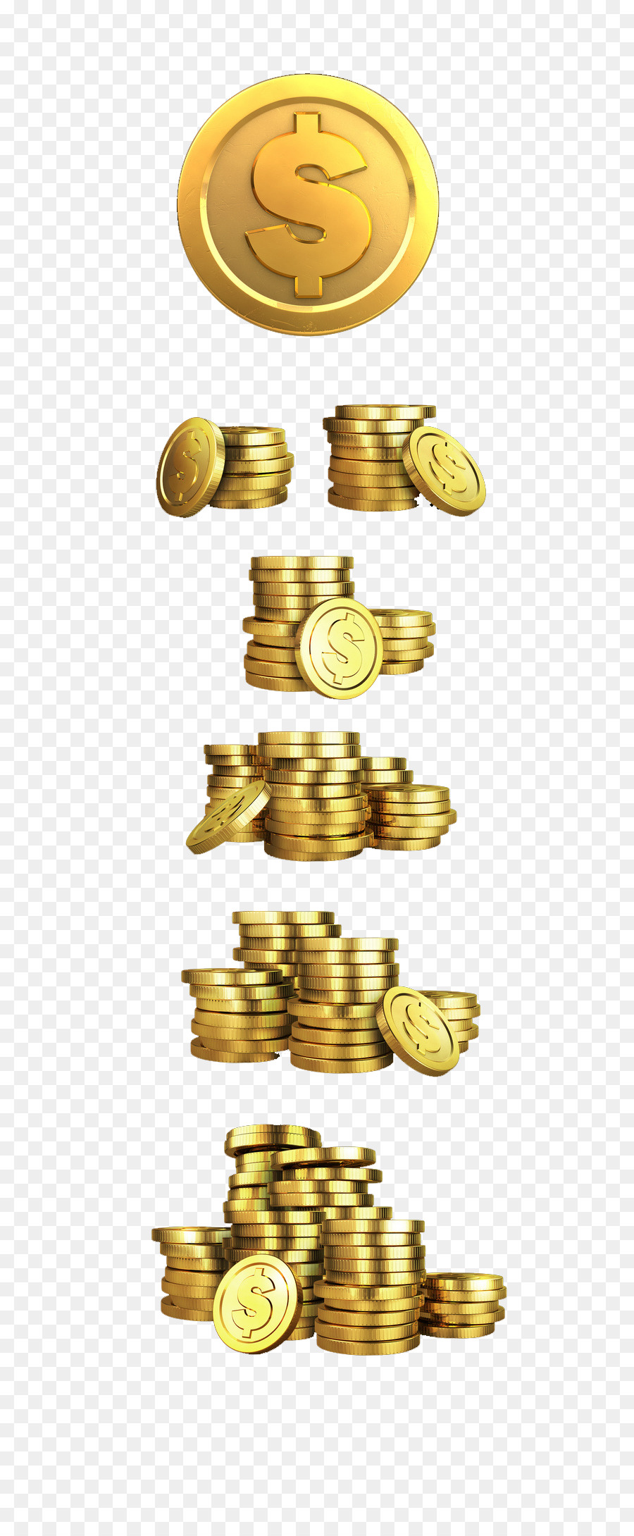 Geld Tasche in Gold - gold dollar