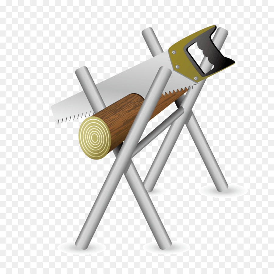 Sega a mano Strumento di Legno - Vettore handsaw taglio del legno