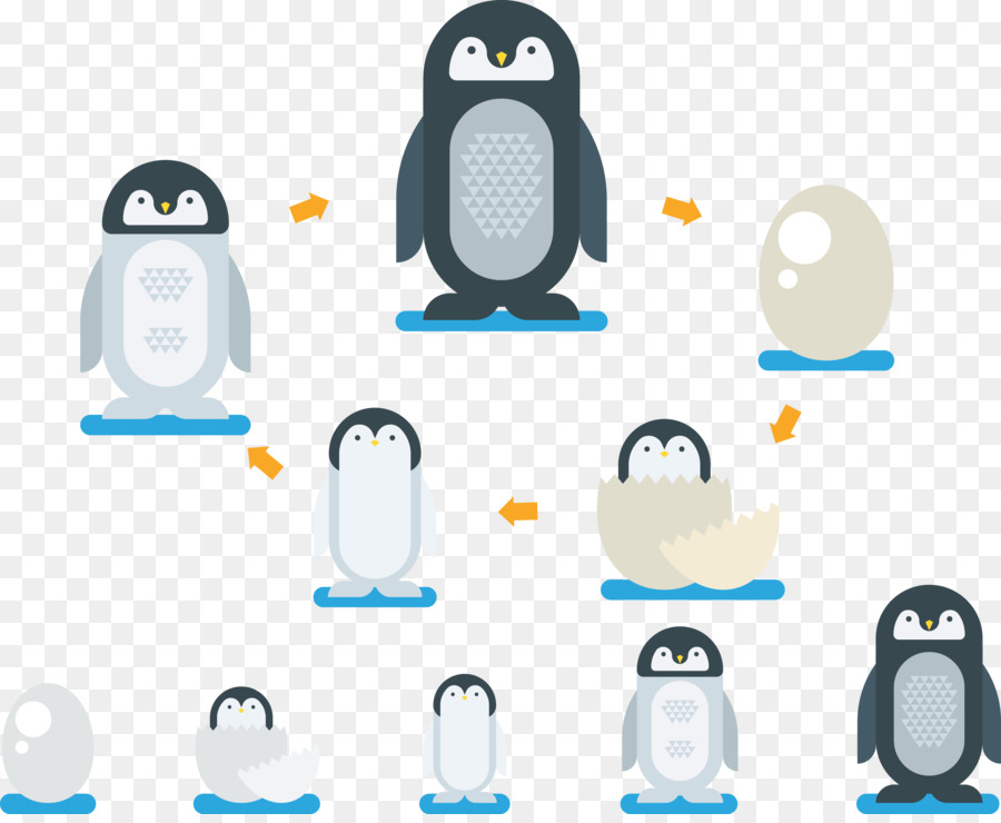 Pinguin-Cartoon-Abbildung - Schlüpfen Pinguin