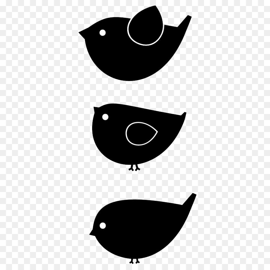 Uccello Passero Adesivo Stencil - Passero nero