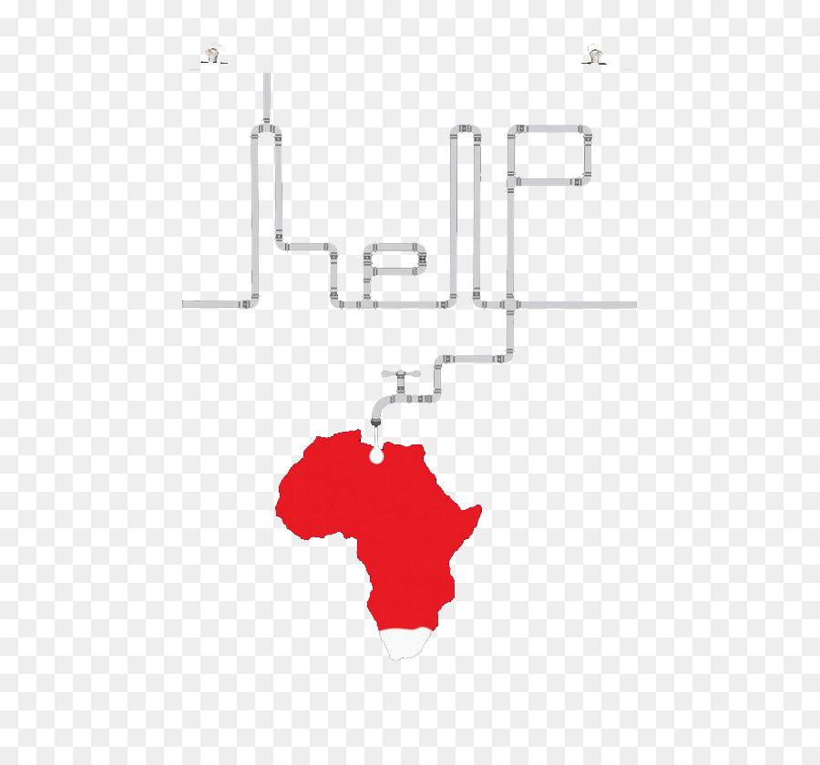 Afrika-Karte-Symbol - Wasser und eine Karte von Afrika