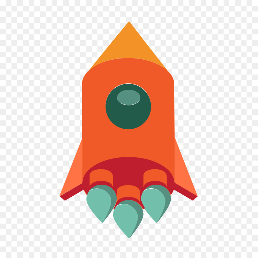 rocket Symbol - Orange Rakete