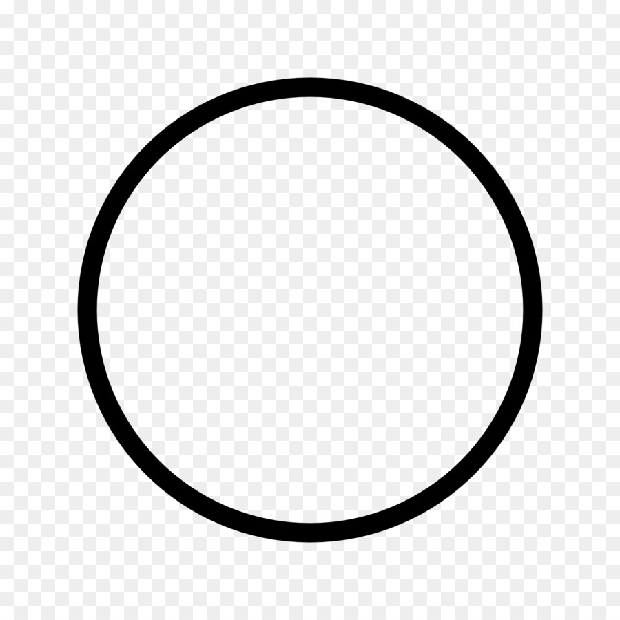 Area del cerchio disegno in bianco e Nero - Cerchio PNG HD