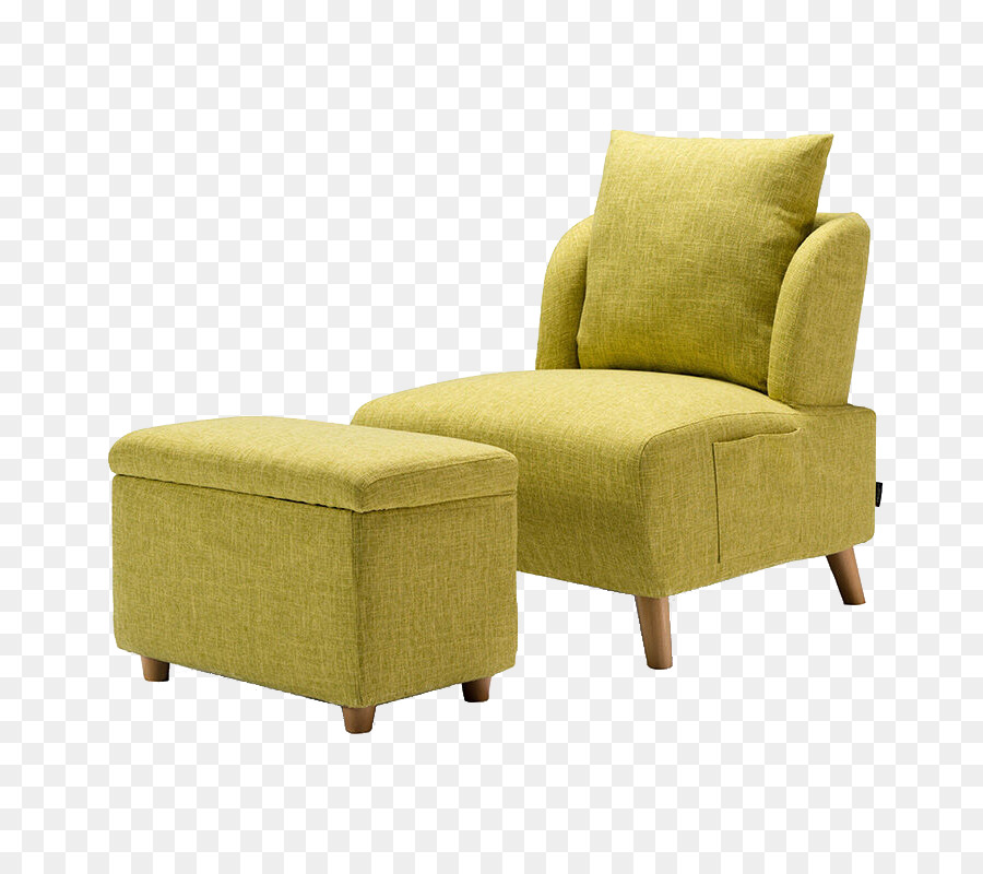 Eames Lounge Chair Divano poltrona Pouf - Giallo Poltrona
