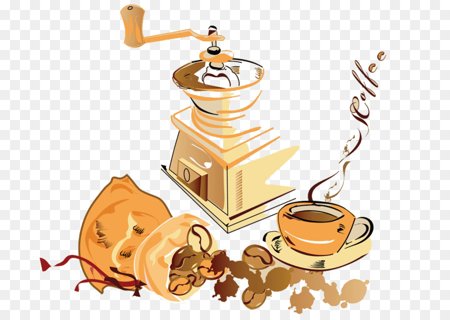 Kaffeemaschine-Cappuccino-Cafe-Kaffee-Tasse - Handbemalte Kaffee-Maschine