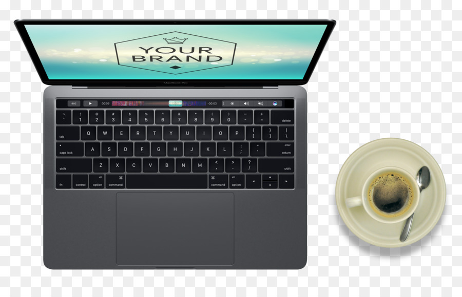 MacBook Pro 15,4 pollici MacBook Air Laptop - Iperrealismo del computer portatile di Apple e caffè
