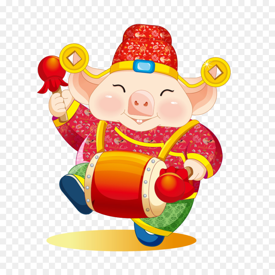 Chinese Pig New Year png download - 1010*1010 - Free Transparent Pig png  Download. - CleanPNG / KissPNG