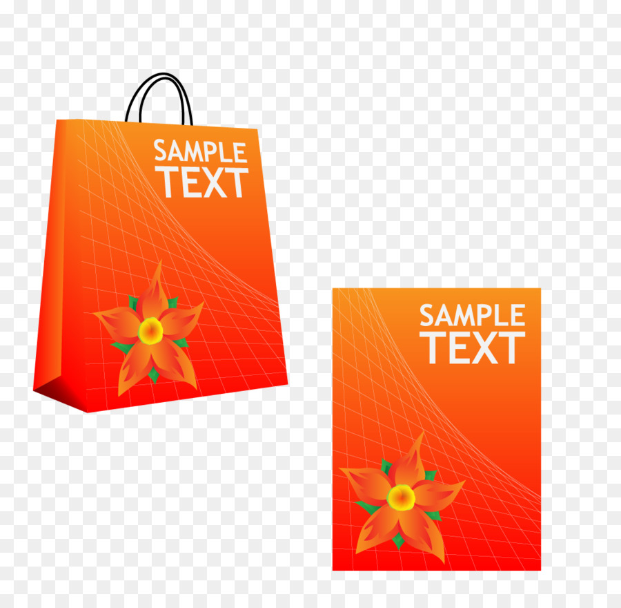 Shopping bag Abbildung - Mall orange Einkaufstasche-Vektor-material