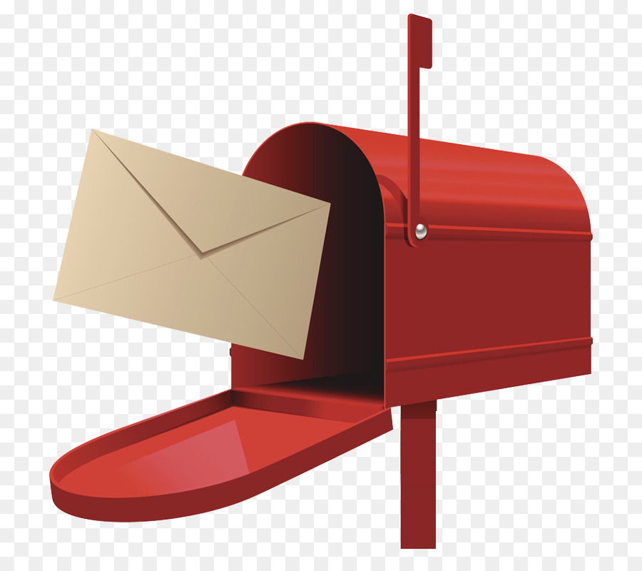Post box Letter-Illustration - Offene rot-Postfach