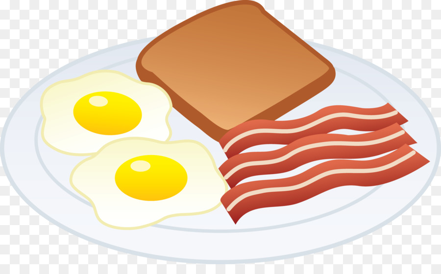 Pancetta, uova e formaggio panino Colazione uovo Fritto uova Strapazzate - immagine di prima colazione