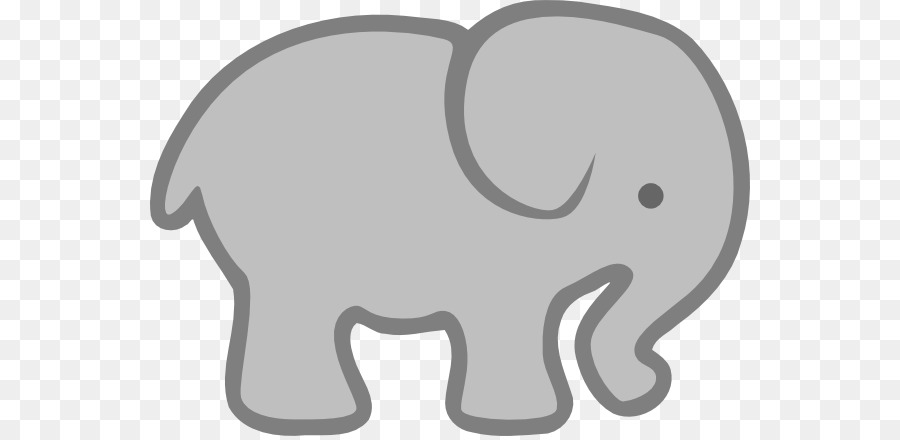 Hellblaue Elefanten Clip-art - Elephant Outline