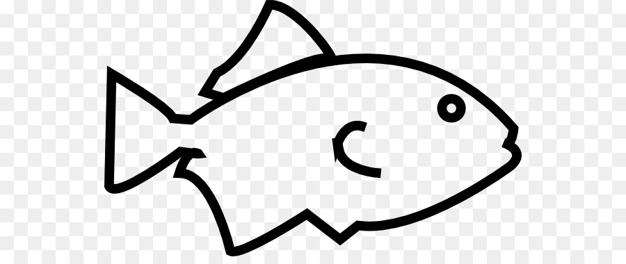 Cá là thực phẩm nghệ thuật Clip - đen phác thảo của một con cá