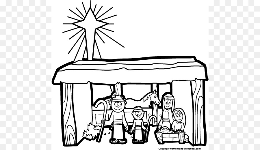 Presepe Natività di Gesù, il Natale Clip art - natività nero clipart