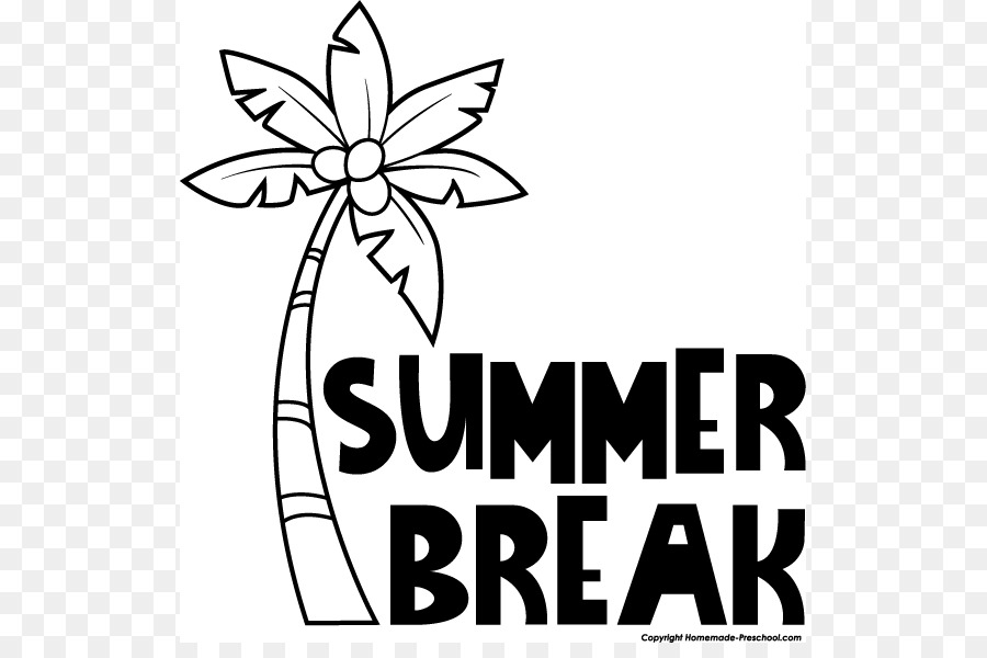 summer vacation clip art black and white