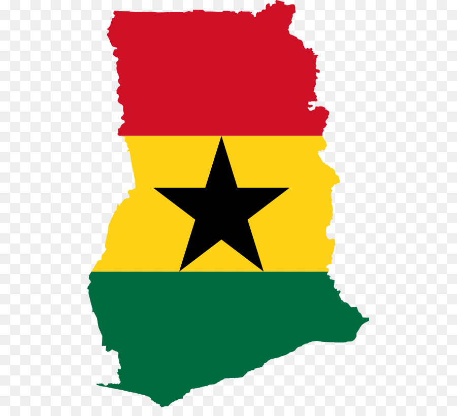 Flagge von Ghana Weltkarte - Mw Cliparts