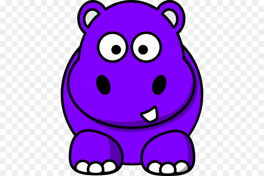 Con voi Clip nghệ thuật - dễ thương hippo.
