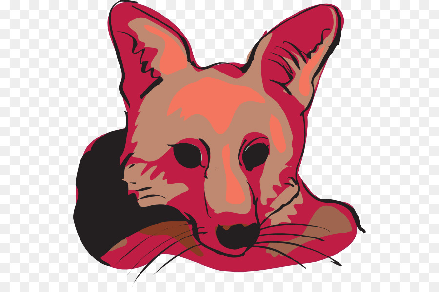 Đỏ fox Clip nghệ thuật - fox mặt.
