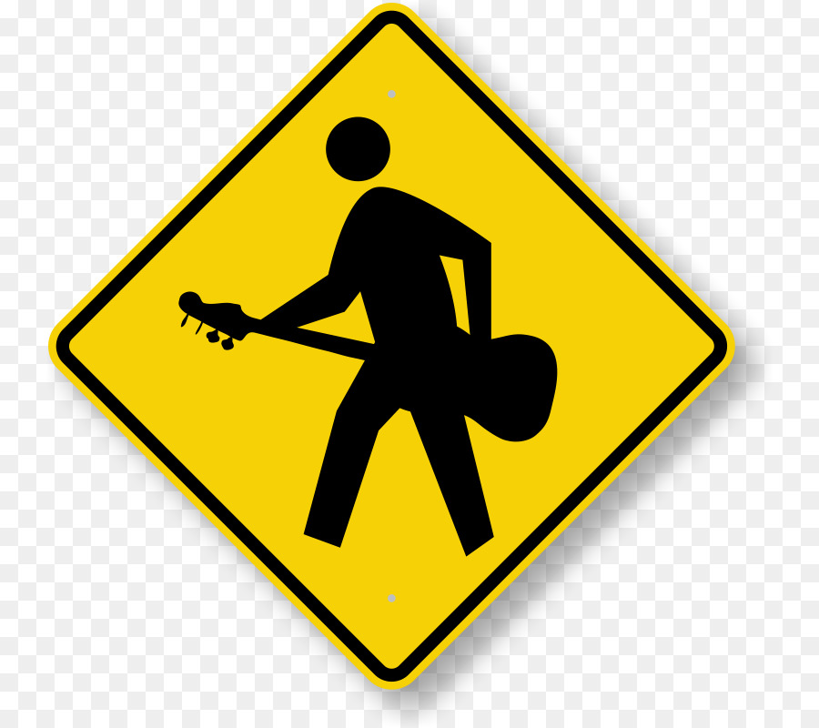 Traffico segno di passaggio Pedonale, segnale di pericolo Manuale Uniforme Dispositivi di Controllo del Traffico - chitarrista immagini