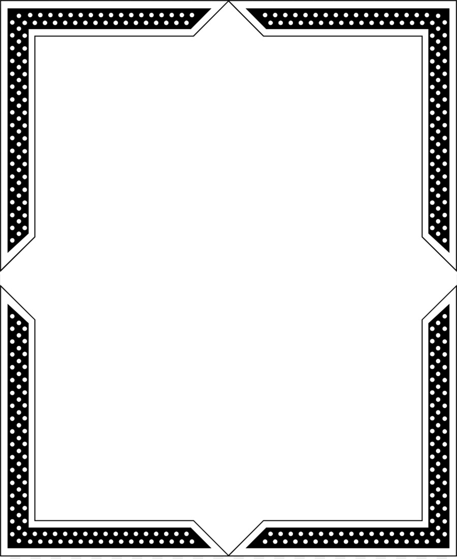 Papier Schwarz und weiß-Bild und Rahmen Winkel - Border Frame