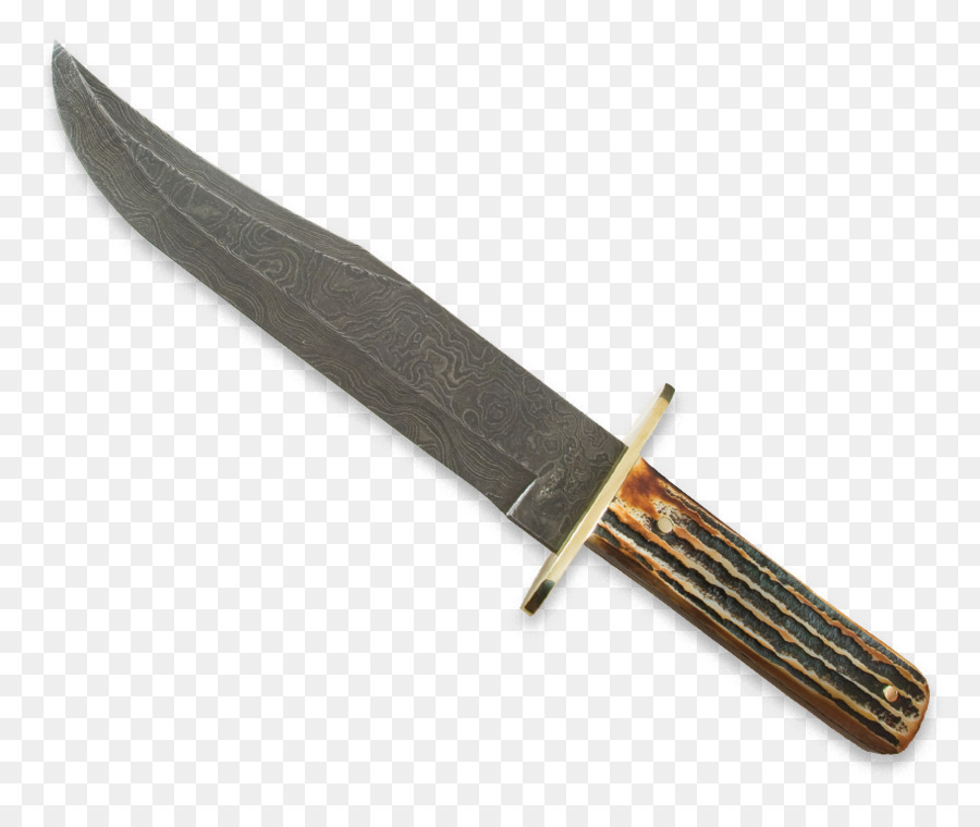 Bowie con dao Damascus dao thợ Săn, - Damascus Bowie Dao PNG