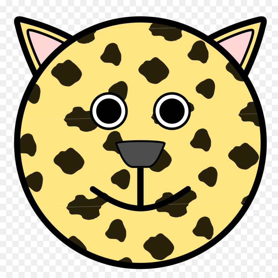 Katze Smiley-Malbuch Gesicht - Leopard-Kopf-Cliparts