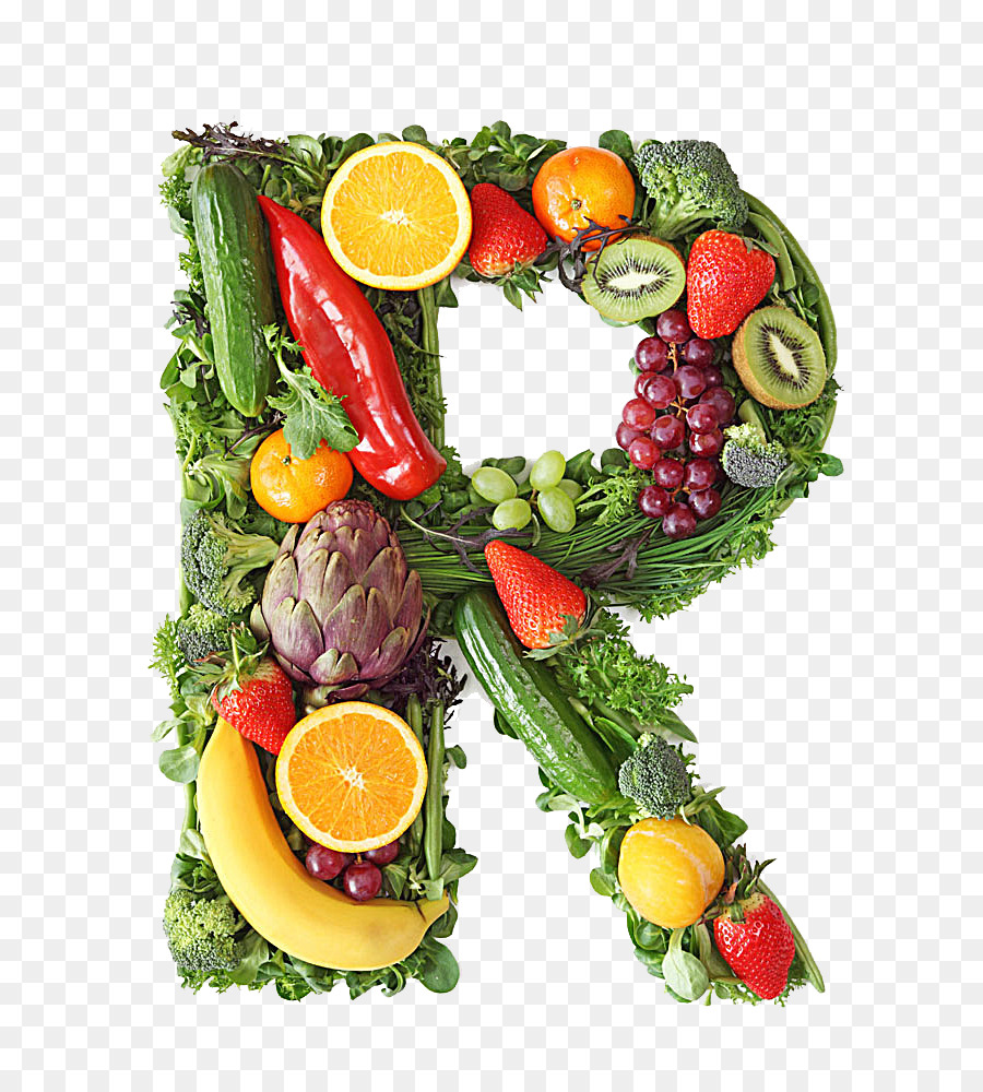 Alfabeto Frutta Lettera di fotografia Stock di Verdure - Frutta marchio creative lettera R