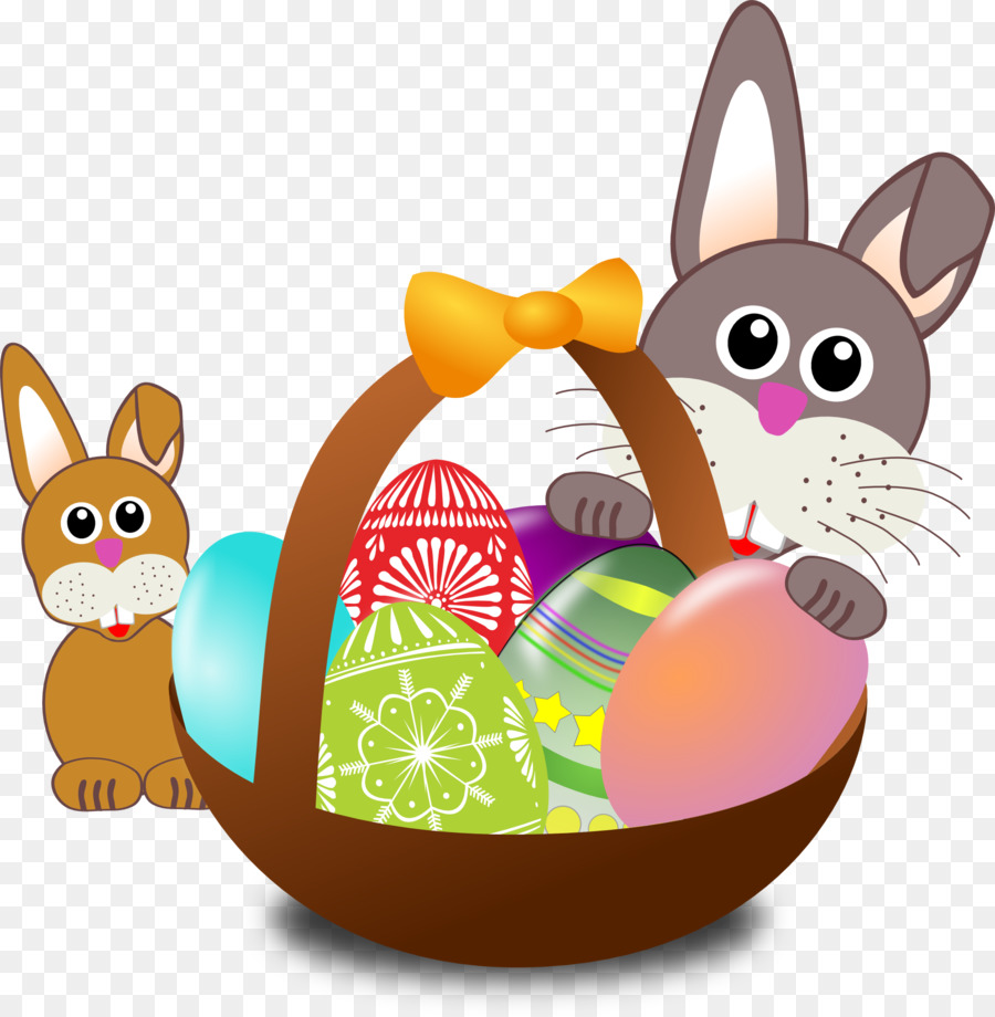 Easter Bunny trứng Phục sinh săn Trứng Phục sinh giỏ - Thỏ Phục Sinh Trong Suốt Nền