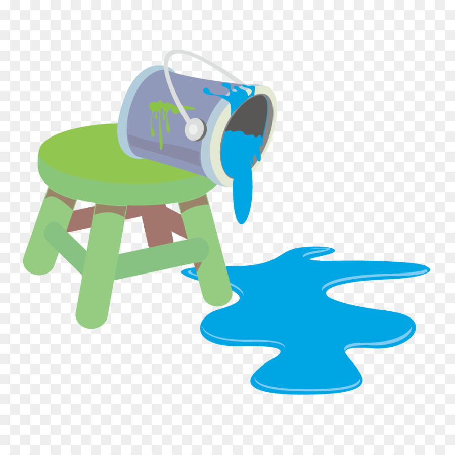 Pittura Clip art - Vettore secchio di vernice dumping