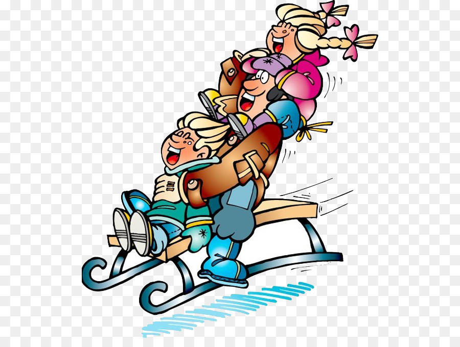 T-shirt Bambino Inverno Ricreazione Gioco - Divertente sciare in famiglia gioco