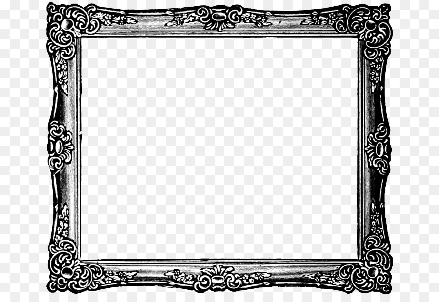 Black And White Frame png download 720*608 Free Transparent Picture Frame png Download