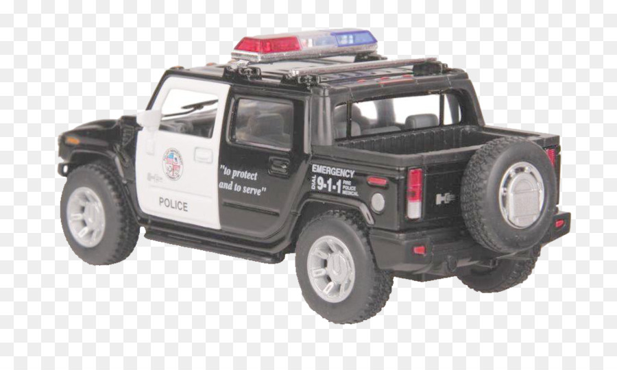 Auto della polizia Hummer H2 Sport utility vehicle - Cartoon auto della Polizia