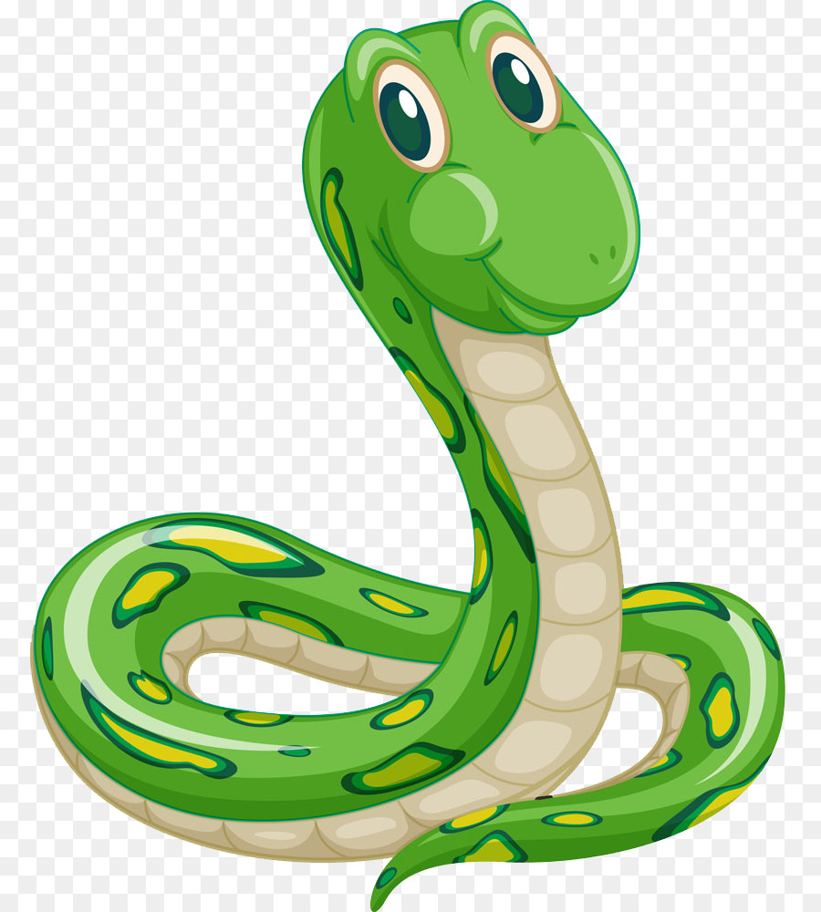Schlange Cartoon Abbildung - grüne Schlange