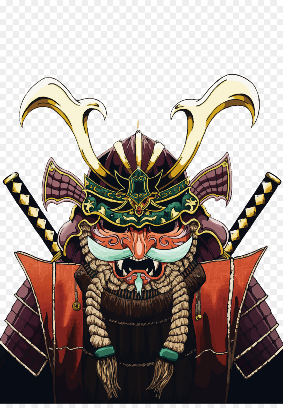 Japan Samurai-Kunst Krieger-Illustration - Japanischer Geister Krieger
