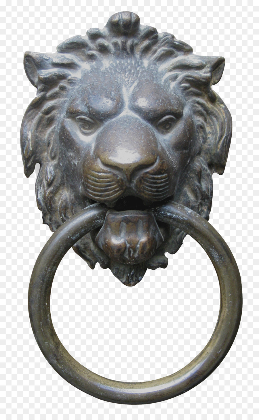 Lions Head maniglia Porta battente - Bronzo testa di leone porta battente